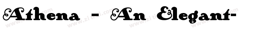 Athena – An Elegant字体转换